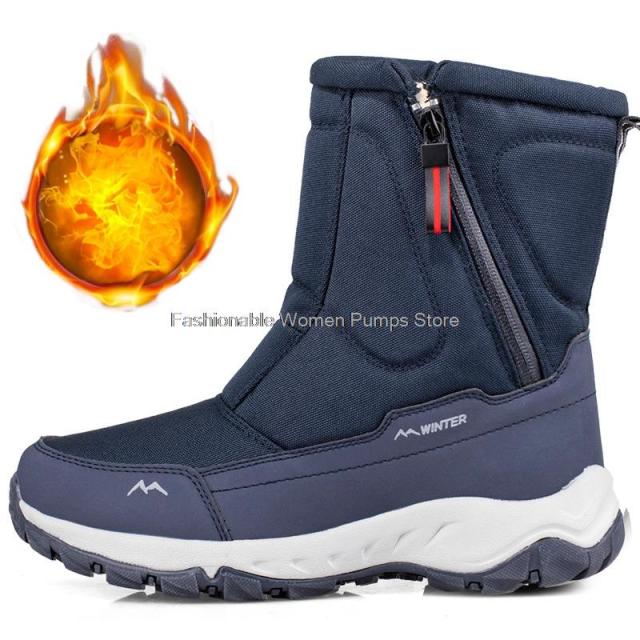 Waterproof Men's Winter Warm Plush Snow Boots - foxberryparkproducts