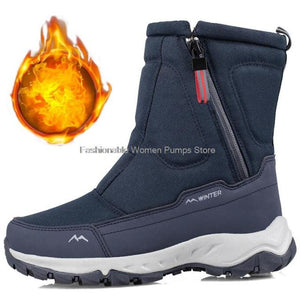 Waterproof Men's Winter Warm Plush Snow Boots - foxberryparkproducts