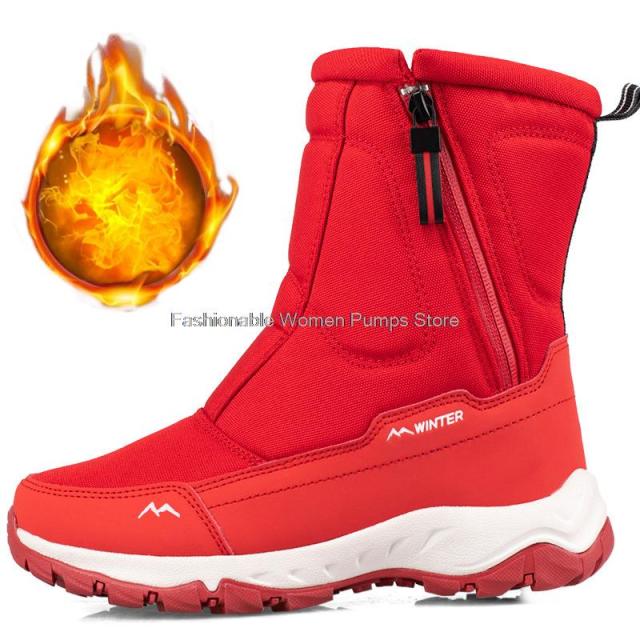Waterproof Men's Winter Warm Plush Snow Boots - foxberryparkproducts