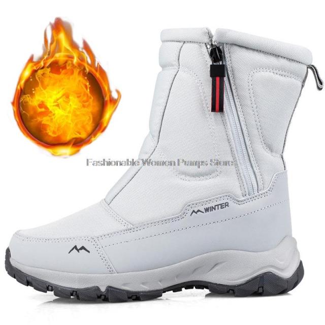 Waterproof Men's Winter Warm Plush Snow Boots - foxberryparkproducts