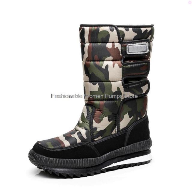 Waterproof Men's Winter Warm Plush Snow Boots - foxberryparkproducts