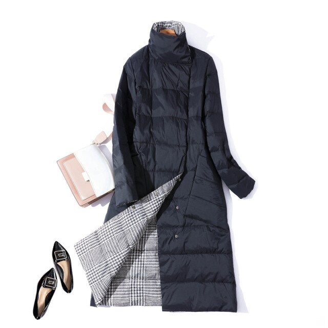 2022 Women Winter Coat Stand Collar White Duck Down - foxberryparkproducts
