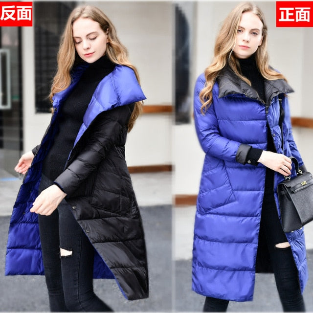 2022 Women Winter Coat Stand Collar White Duck Down - foxberryparkproducts