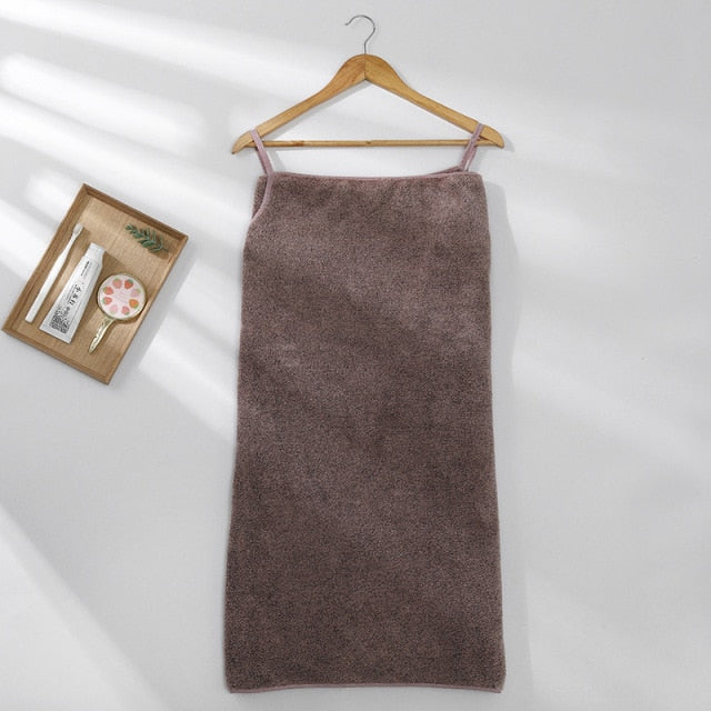 Wearable Microfiber Bathrobe Woman Shower Female Soft Bath Towel - foxberryparkproducts