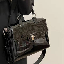 Load image into Gallery viewer, Trendy Female Briefcase Cool Patent Leather Shoulder Laptop Bag - foxberryparkproducts
