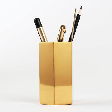Dokibook Golden brass pen holder stainless steel metal - foxberryparkproducts