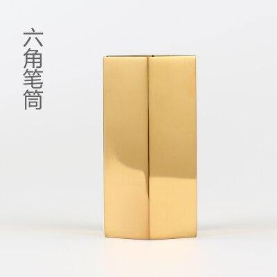 Dokibook Golden brass pen holder stainless steel metal - foxberryparkproducts