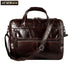 Top Quality Men Real Leather Antique Style 15.6" Laptop Briefcase - foxberryparkproducts