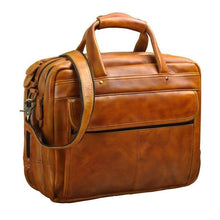 Load image into Gallery viewer, Top Quality Men Real Leather Antique Style 15.6&quot; Laptop Briefcase - foxberryparkproducts
