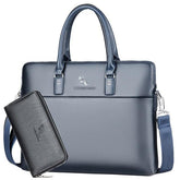 Black  Men Briefcase For Document Laptop Computer - foxberryparkproducts