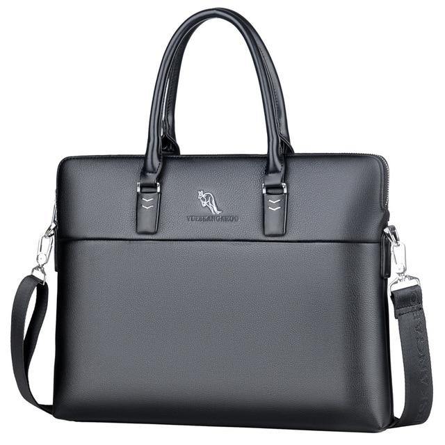 Black  Men Briefcase For Document Laptop Computer - foxberryparkproducts