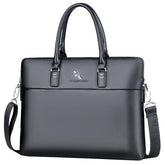 Black  Men Briefcase For Document Laptop Computer - foxberryparkproducts