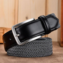 Load image into Gallery viewer, Fashion Elastic Belt For Men Unisex Genuine Leather Strap Weave - foxberryparkproducts
