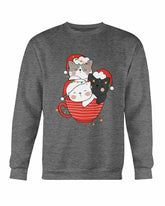Cute Cats Cup Christmas Sweatshirt - foxberryparkproducts