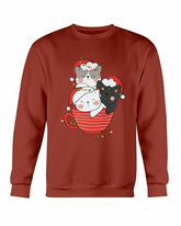 Cute Cats Cup Christmas Sweatshirt - foxberryparkproducts