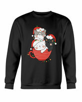 Cute Cats Cup Christmas Sweatshirt - foxberryparkproducts