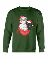 Cute Cats Cup Christmas Sweatshirt - foxberryparkproducts