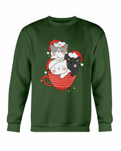 Load image into Gallery viewer, Cute Cats Cup Christmas Sweatshirt - foxberryparkproducts
