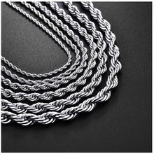 Load image into Gallery viewer, Necklace  Silver Plated Solid Brass Korean Classic Rope                 ID  A112 - 1129 - foxberryparkproducts
